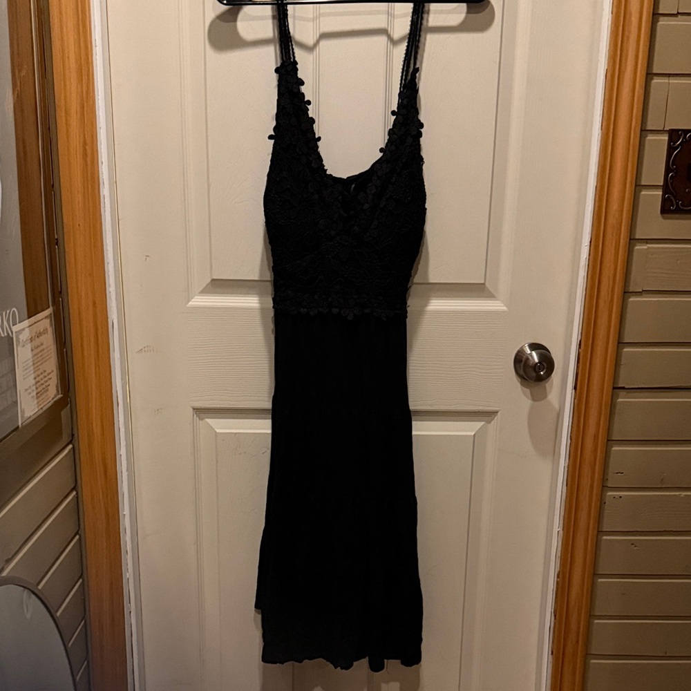 White Birch Black Lace Dress
